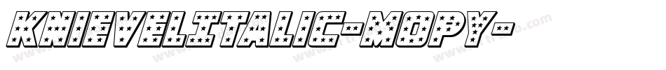 KnievelItalic-MopY字体转换