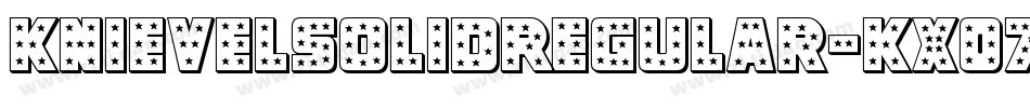 KnievelSolidRegular-KX07字体转换