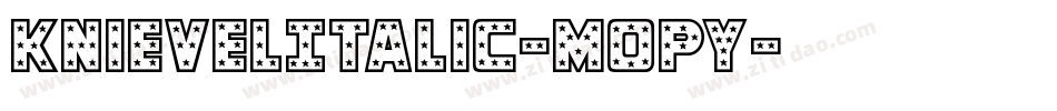 KnievelItalic-MopY字体转换