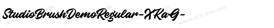 StudioBrushDemoRegular-XKaG字体转换