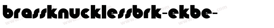 BrassKnuckleSsBrk-eKBe字体转换