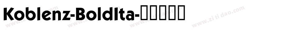 Koblenz-BoldIta字体转换