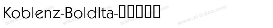 Koblenz-BoldIta字体转换