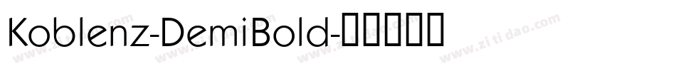 Koblenz-DemiBold字体转换