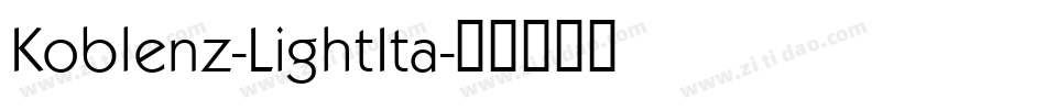 Koblenz-LightIta字体转换