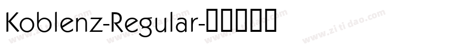 Koblenz-Regular字体转换