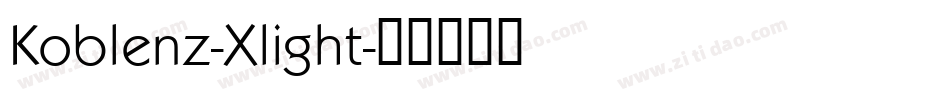 Koblenz-Xlight字体转换