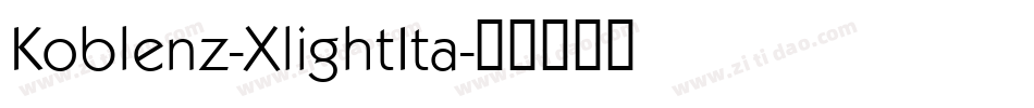 Koblenz-XlightIta字体转换