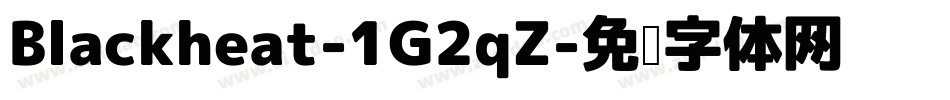 Blackheat-1G2qZ字体转换