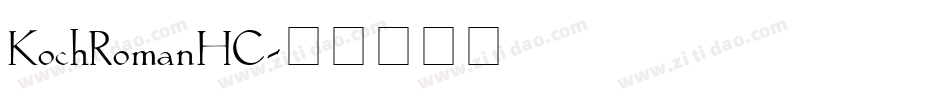 KochRomanHC字体转换
