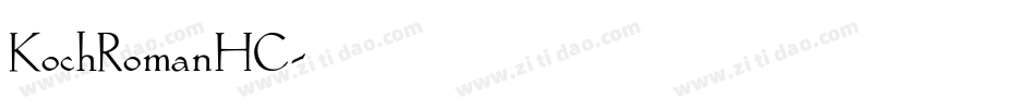 KochRomanHC字体转换