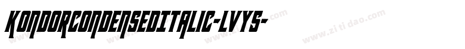 KondorCondensedItalic-lvy5字体转换