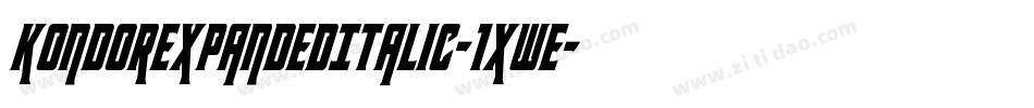 KondorExpandedItalic-1xWe字体转换