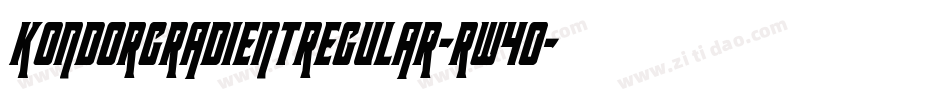 KondorGradientRegular-RW4o字体转换