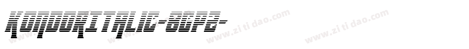 KondorItalic-8Gp2字体转换