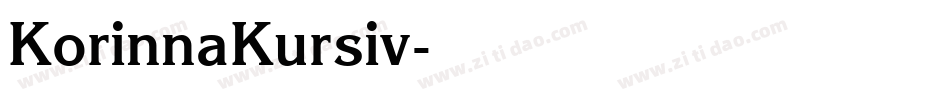 KorinnaKursiv字体转换