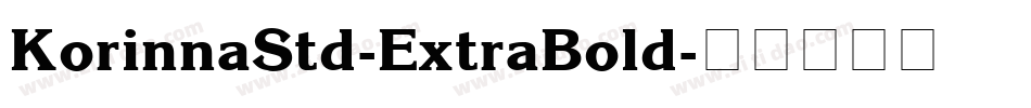 KorinnaStd-ExtraBold字体转换