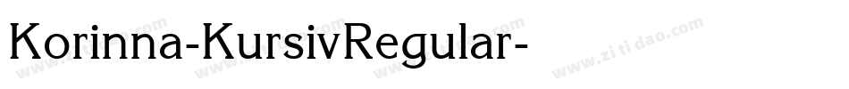 Korinna-KursivRegular字体转换
