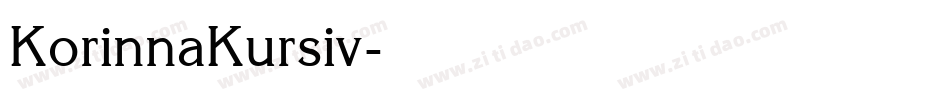 KorinnaKursiv字体转换