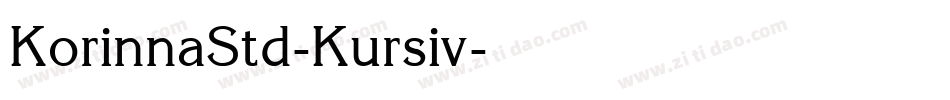 KorinnaStd-Kursiv字体转换