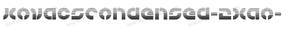 KovacsCondensed-2xao字体转换