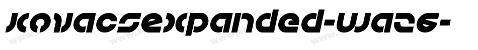 KovacsExpanded-waz6字体转换