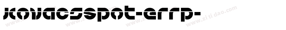 KovacsSpot-errp字体转换