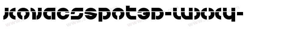 KovacsSpot3D-WxxY字体转换