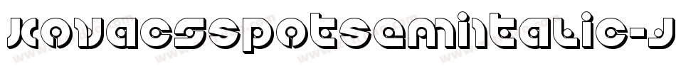 KovacsSpotSemiItalic-JLLK字体转换
