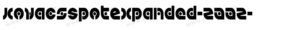 KovacsSpotExpanded-ZAAZ字体转换