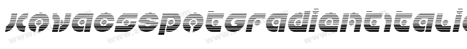 KovacsSpotGradientItalic-pXXD字体转换