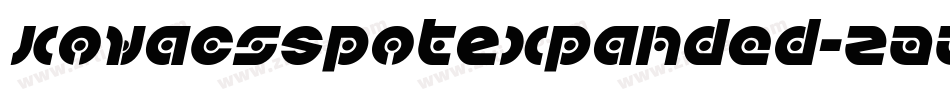 KovacsSpotExpanded-ZAAZ字体转换