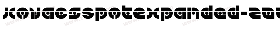 KovacsSpotExpanded-ZAAZ字体转换