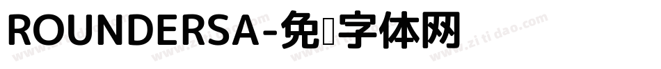 ROUNDERSA字体转换