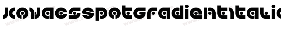 KovacsSpotGradientItalic-pXXD字体转换
