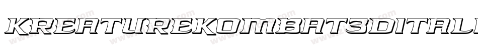 KreatureKombat3DItalic-nqgO字体转换