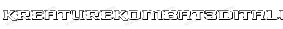 KreatureKombat3DItalic-nqgO字体转换