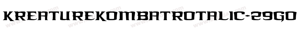 KreatureKombatRotalic-29go字体转换