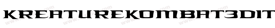KreatureKombat3DItalic-nqgO字体转换