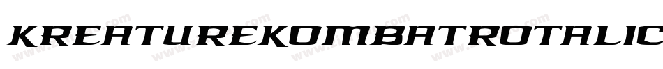 KreatureKombatRotalic-29go字体转换