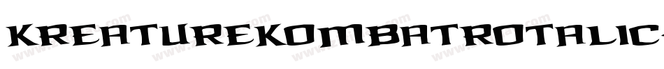 KreatureKombatRotalic-29go字体转换