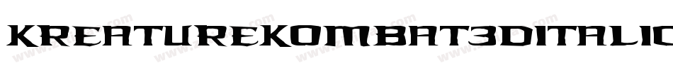 KreatureKombat3DItalic-nqgO字体转换
