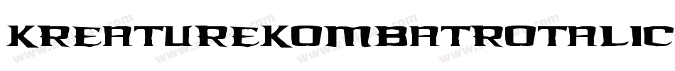 KreatureKombatRotalic-29go字体转换