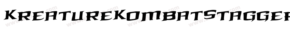 KreatureKombatStaggeredItal-RYJV字体转换