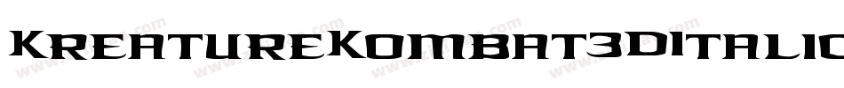 KreatureKombat3DItalic-nqgO字体转换