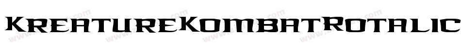 KreatureKombatRotalic-29go字体转换