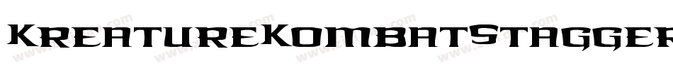 KreatureKombatStaggeredItal-RYJV字体转换