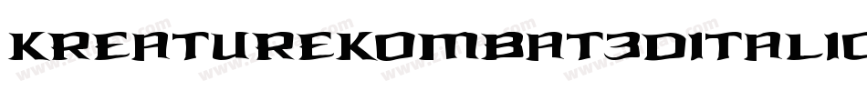 KreatureKombat3DItalic-nqgO字体转换