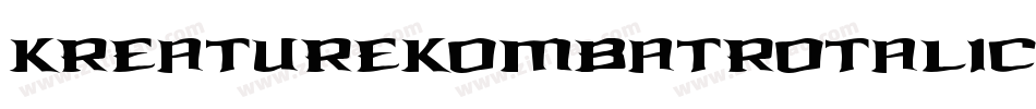 KreatureKombatRotalic-29go字体转换