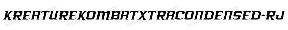 KreatureKombatXtraCondensed-rjrx字体转换